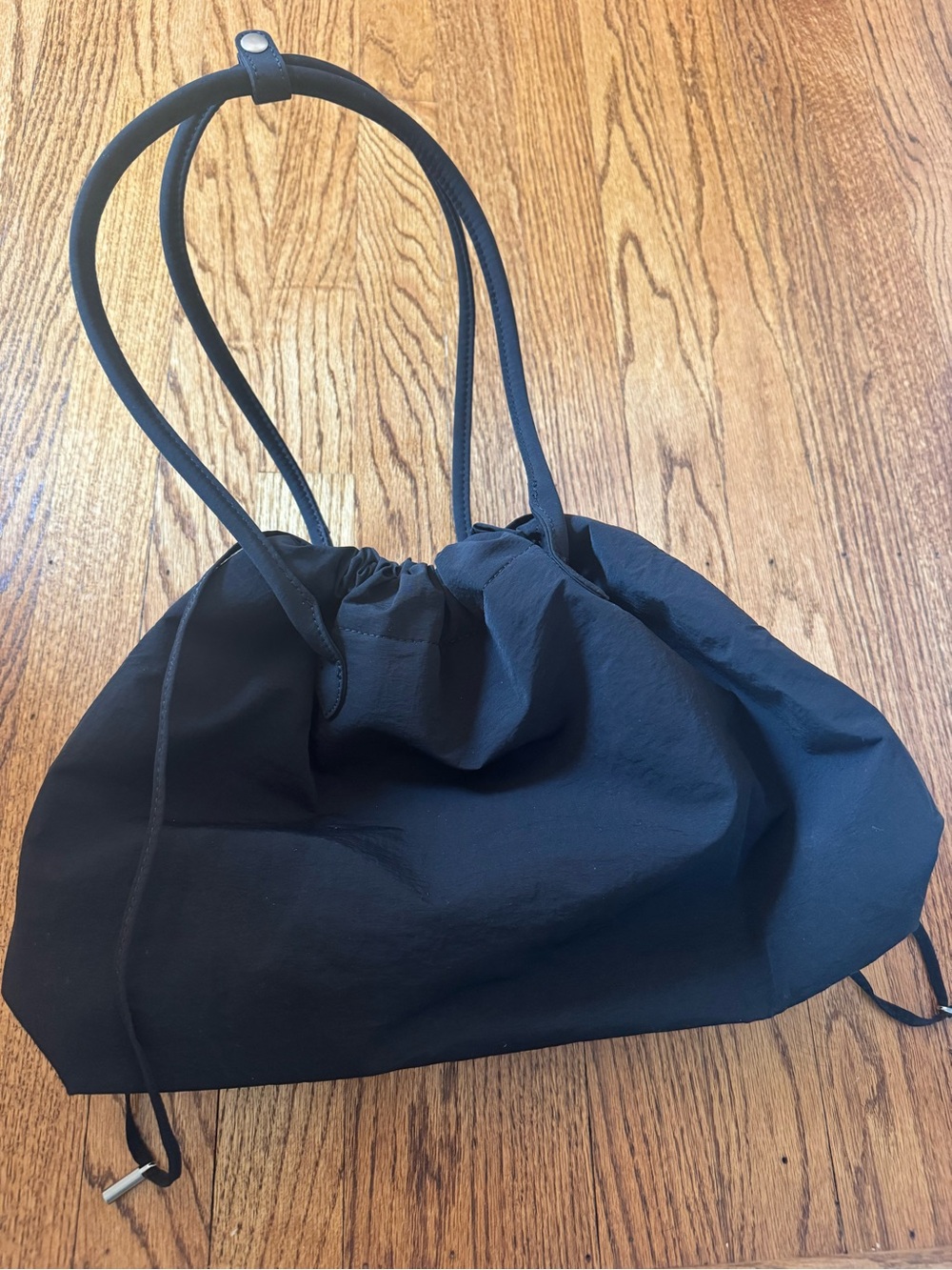 NWT Black Drawstring Shoulder Bag